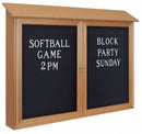 United Visual Letter Board Outdoor Enclosed Bulletin Board, Vinyl, 36"H x 45"W, Cedar - UVDD4536LB-CEDAR