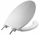 Bemis Elongated, Standard Toilet Seat Type, Open Front Type, Includes Cover Yes, White - GR7650TJ
