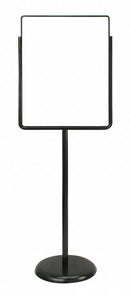 United Visual Sign Holder, Pedestal, 22x28, Metal, Black - UVPSH28