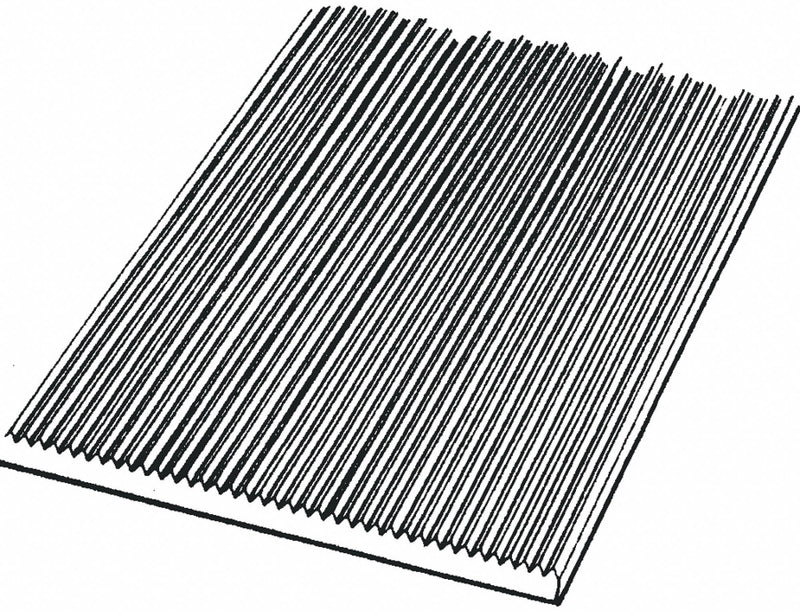 Notrax Switchboard Mat, Corrugated Surface Pattern, 5 ft L, 3 ft W, 1/4 in Thick - 830S0035BL