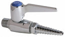 Chicago Faucets Ball Valve, Brass, Inline, 2-Piece, Pipe Size 3/8 in, Connection Type MNPT x Barb - 909-GASCP