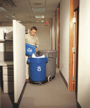 Rubbermaid Tandem Container Dolly, 400 lb Load Capacity, Round, 2 Max. No. of Containers - FG264600BLA