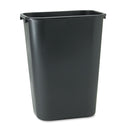Rubbermaid Deskside Plastic Wastebasket, Rectangular, 10.25 Gal, Black - RCP295700BK