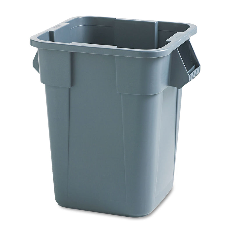 Rubbermaid Brute Container, Square, Polyethylene, 40 Gal, Gray - RCP353600GY