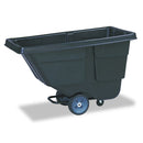 Rubbermaid Tilt Truck, Rectangular, Plastic With Steel Frame, 300 Lb Capacity, Black - RCP9T1700BLA