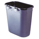 Safco Paper Pitch Recycling Bin, Rectangular, Polyethylene, 1.75 Gal, Black - SAF2944BL