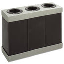 Safco At-Your-Disposal Recycling Center, Polyethylene, Three 84 Gal Bins, Black - SAF9798BL