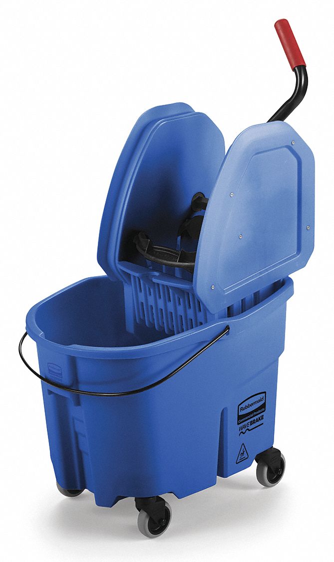 Rubbermaid Blue Polypropylene Mop Bucket and Wringer, 8 3/4 gal - FG757888BLUE