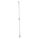 Unger Opti-Loc Aluminum Extension Pole, 8Ft, Two Sections, Green/Silver - UNGEZ250