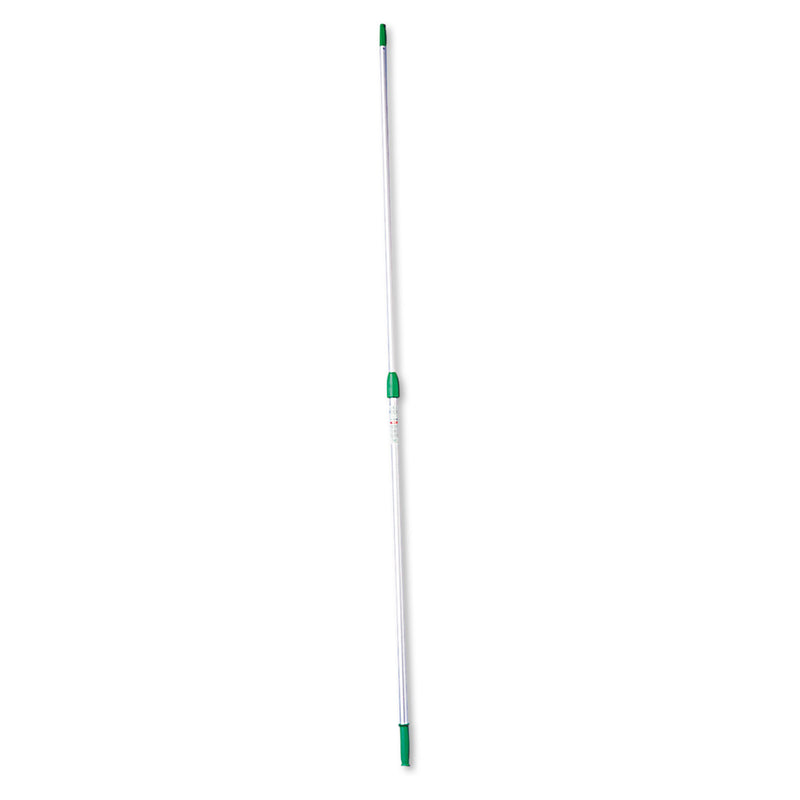 Unger Opti-Loc Aluminum Extension Pole, 8Ft, Two Sections, Green/Silver - UNGEZ250