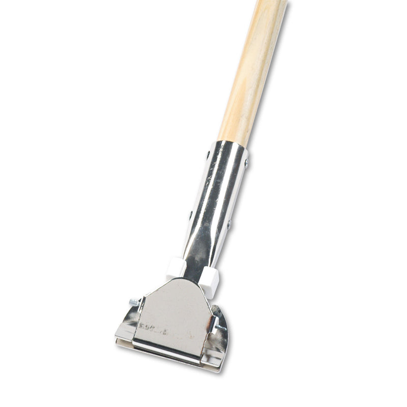 Boardwalk Clip-On Dust Mop Handle, Lacquered Wood, Swivel Head, 1" Dia. X 60In Long - BWK1490