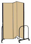 Screenflex Portable Room Divider, Number of Panels 3, 7 ft. 4" Overall Height, 5 ft. 9" Overall Width - CFSL743 BEIGE