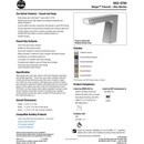 Bradley - S53-3700-RT5-PC - Touchless Counter Mounted Sensor Faucet, .5 GPM, Polished Chrome, Zen Series