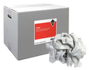 Tough Guy White Recycled Cotton Sweatshirt Cloth Rag, 25 lb. Box, 1EA - 3UT80