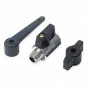 Top Brand Mini Ball Valve, Brass, Inline, 1-Piece, Pipe Size 1/4 in, Connection Type FNPT x MNPT - 1PZB3