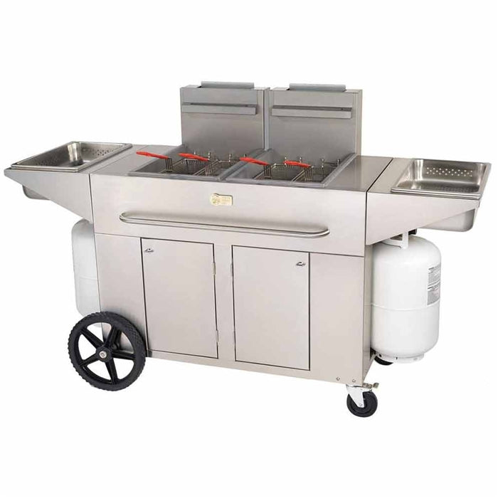 Crown Verity CV-PF-2NG Outdoor Portable Fryer (Double Well) Natural Gas