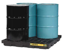 Justrite Accumulation Center, 4 Drum, Black - 28657