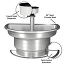 Bradley Stainless Steel WF2703F-B-MMV-LSD Washfountain, 36" Semi-Circular