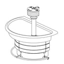 Bradley WF2704F-A-MMV-LSD Washfountain, 54" Semi-Circular