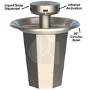 Bradley SN2005 Sentry Washfountain, 36", Circular, IR Activated, A Drain