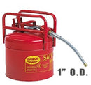 Eagle Type II Dot Cans, 5 Gal. Red Galvanized Steel Type II Style Safety Can w/7/8" Flexible Hose, Model 1215