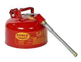 Eagle Type II Safety Cans, 2 Gal. Red - w/5/8