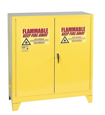 Eagle 30 Gal. Flammable Liquid Tower Safety Storage Cabinet w/ Two Door Manual Close w/4