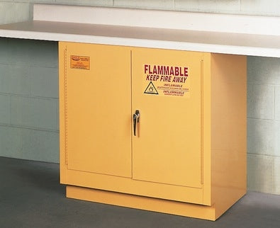 Eagle 22 Gal. Flammable Liquid Under-Counter Safety Storage Cabinet w/ Two Door Self-Closing One Shelf, Model: 1970