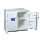 Eagle 22 Gal. Acid & Corrosive Poly Under-Counter Safety Storage Cabinet w/ Non-Metallic, Poly, White, 2 Door, Model: CRA-P22W
