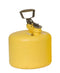 Eagle Type I Safety Cans, 3 Gal. Polyethylene - Yellow, Model 1533