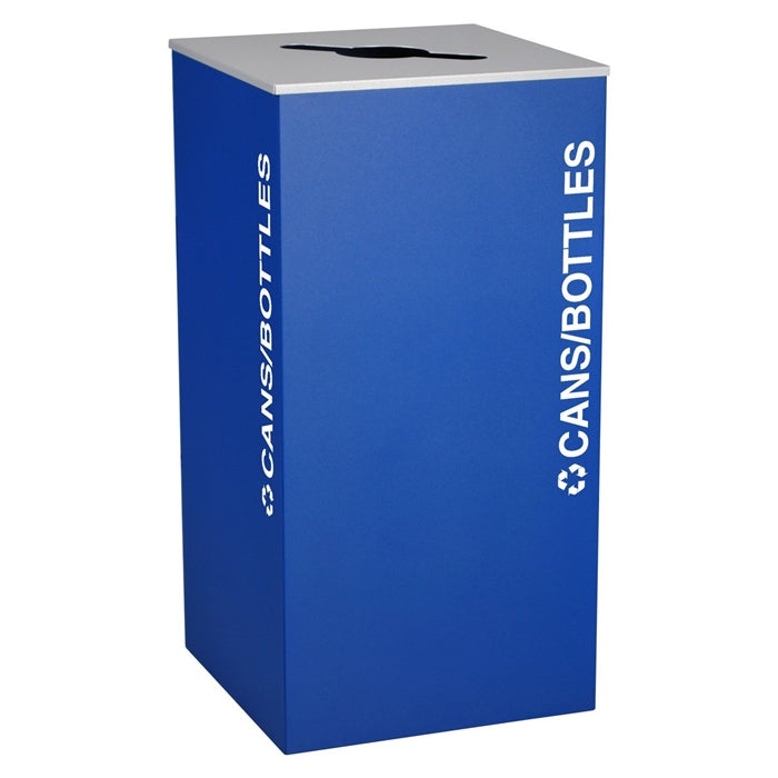 Ex-Cell Kaiser Kaleidoscope Collection XL Square 36-gal recycling receptacle - RC-KD36-CRYX