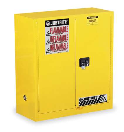 Justrite Safety Cabinet, Manual, 2 Door, 30 Gal - 893000