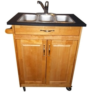 Monsam PSW-009T Three Compartment Self-Contained Portable Sink