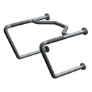ASI 3434-P, 1 1/4" (24 x 24 x 1.25) O.D. Exposed Mounted, Straddle Grab Bar Peened