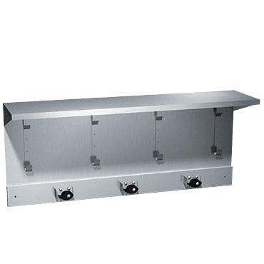 ASI 1308-3 Shelf, Utility Hooks & Mop Strip