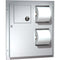 ASI 04813, Toilet Paper Dispenser /Napkin Disposal (Dual Access) Partition Mounted