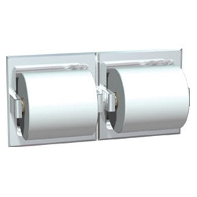 ASI 74022-BW Toilet Tissue Holder - Double - Bright Stainless Steel - Wet Wall Installation