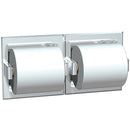 ASI 74022-BSM Toilet Tissue Holder - Double - Bright Stainless Steel - Surface Mounted (ASI 39 Dry Wall Clamp & ASI R-009 Theft Resistant Spindles Not Included - Please Order Separately as Needed)