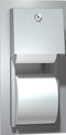 ASI 0031 Recessed Dual Roll Toilet Tissue Dispenser