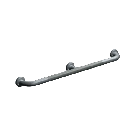 ASI 3502-48P (48 X 1.5)  1 1/2" O.D. Exposed Mounted, Straight Grab Bar w/ Intermediate Support- 48" Peened