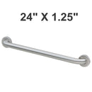 Bobrick B-5806x24 (24 x 1.25) Industrial Restroom Grab Bar, 24"x1.25". Concealed Mount