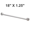 Bradley 8320-001180 (18 x 1.25) Restroom Grab Bar, Stainless Steel 18"x1.25"