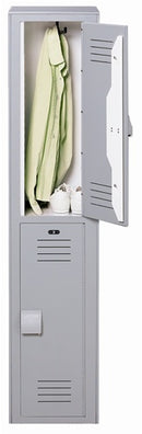 Bradley Plastic Locker, 12X12X60 2 Tier, 30% Pre-Consumer Recycled HDPE