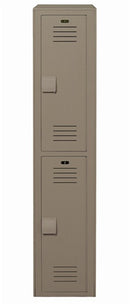 Bradley Plastic Locker, 12X12X60 2 Tier, 30% Pre-Consumer Recycled HDPE