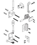 Bradley Toilet Partition Door Hardware Kit, Flat Hinge, HDWT-ZD2-FSH