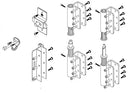 Bradley Toilet Stall Door Hardware Kit, Wrap Around Hinge, HDWP-AD3WA
