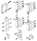 Bradley Toilet Partition Door Hardware Kit, Wrap Around Hinge, HDWP-AD4WA