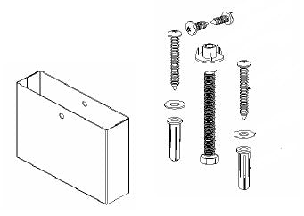 Floor Mounted Over Head Braced Pilaster Shoe and Mounting Kit - 3