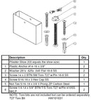 Floor Mounted Over Head Braced Pilaster Shoe and Mounting Kit - 5" - HDWT-S0526-05