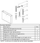 Bradley Toilet Partition Shoe & Mounting Kit, HDWC-S0451-22